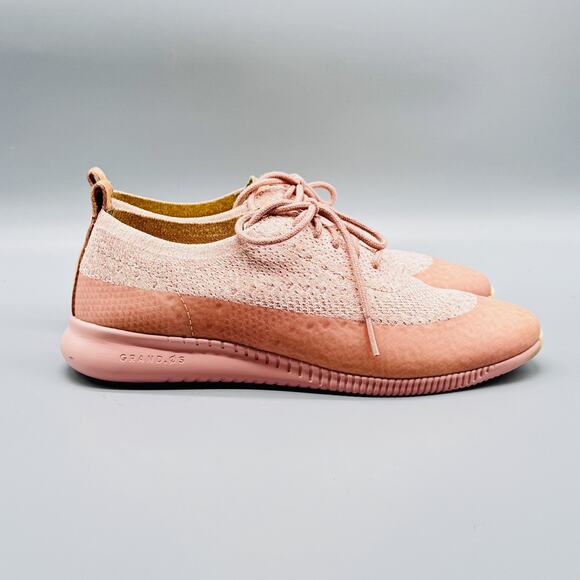 Cole Haan Shoes Womens 8 Pink Knit Oxford Lightweight Sneakers 2.ZERØGRAND - Picture 1 of 10